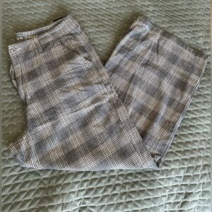 American Eagle Outfitters Black and White Checkered Pants